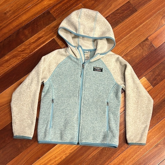 ⭐️ L.L.Bean's Sweater Fleece, Hooded Colorblock Size Small 8 - Picture 3 of 7